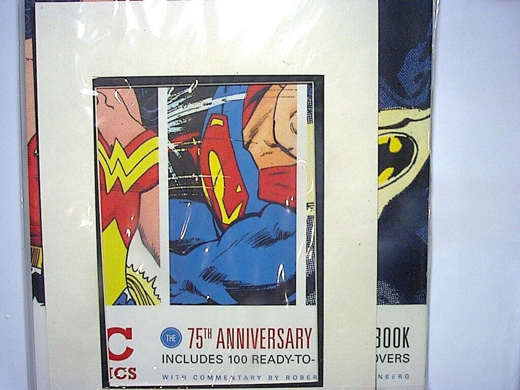 DC Comics, The 75th Anniversary Poster Book, Comic Book, Collectible, Poster Collection, Superheroes, Graphic Art, Anniversary Edition, Limited Edition, DC Universe, Artwork, Comic Art, Nostalgia, Fans, Iconic Characters, Illustrations, Celebration, Historical Collection, Popular Culture, Collectors Item, Comic Book History,