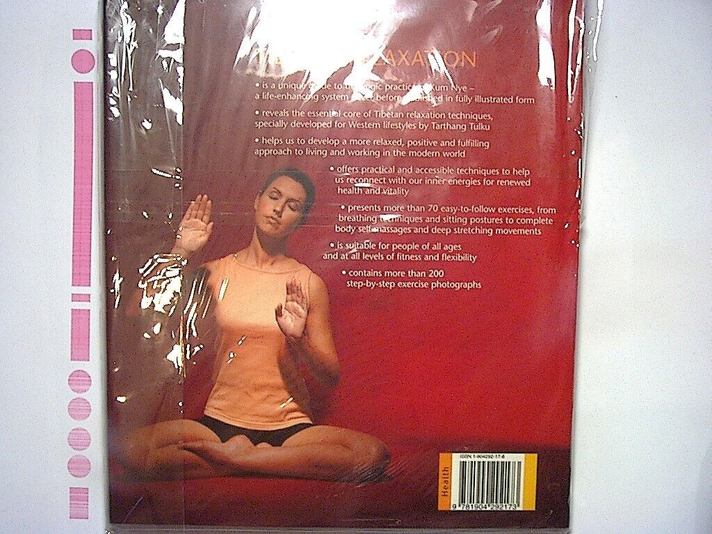 Tarthang Tulku, Tibetan Relaxation, Hardcover, Tibetan Buddhism, Meditation, Mindfulness, Tibetan Teachings, Eastern Philosophy, Spirituality, Relaxation Techniques, Healing, Wellness, Tibetan Practices, Collectible, Self-Help, Stress Relief, Holistic Health,