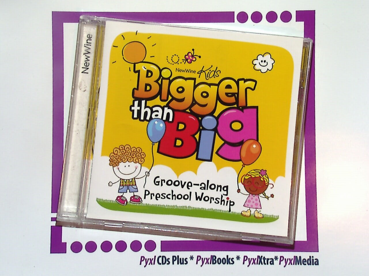 New Wine Kids, Bigger Than Big, children's worship music, Christian kids songs, worship for kids, family worship, Christian music, kids praise, faith-based music, uplifting songs, children's ministry, kids worship album, CD, music album, Bookandbeat.com, religious music for children, VGC, contemporary Christian music, Sunday school songs, worship songs for kids.