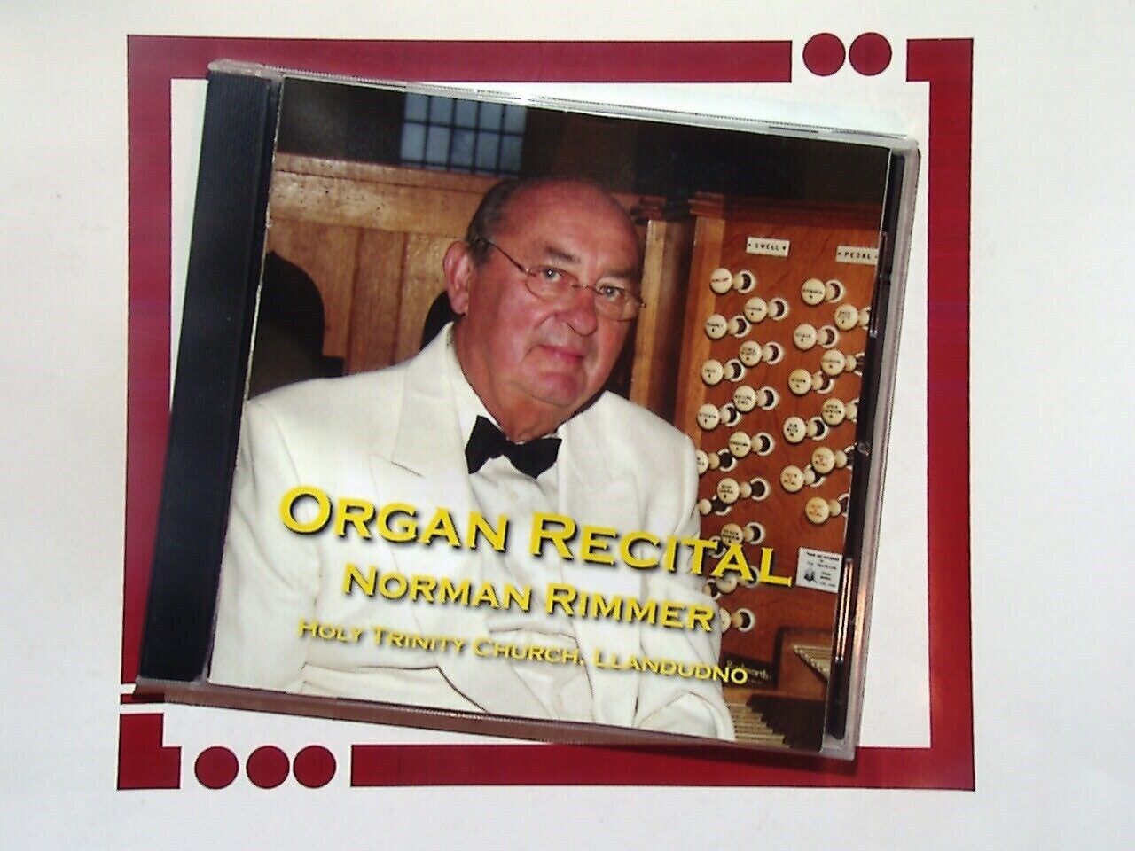 Bookandbeat.com, Norman Rimmer, Organ Recital, Holy Trinity Church, Llandudno, CD, Classical Music, Organ Music, Sacred Music, Church Music, Live Performance, Mint Condition, Collectible CD, Instrumental, Worship Music, Religious Music, Concert Recording, Llandudno Music, Music for Reflection, Music for Worship, Organist, Traditional Music,