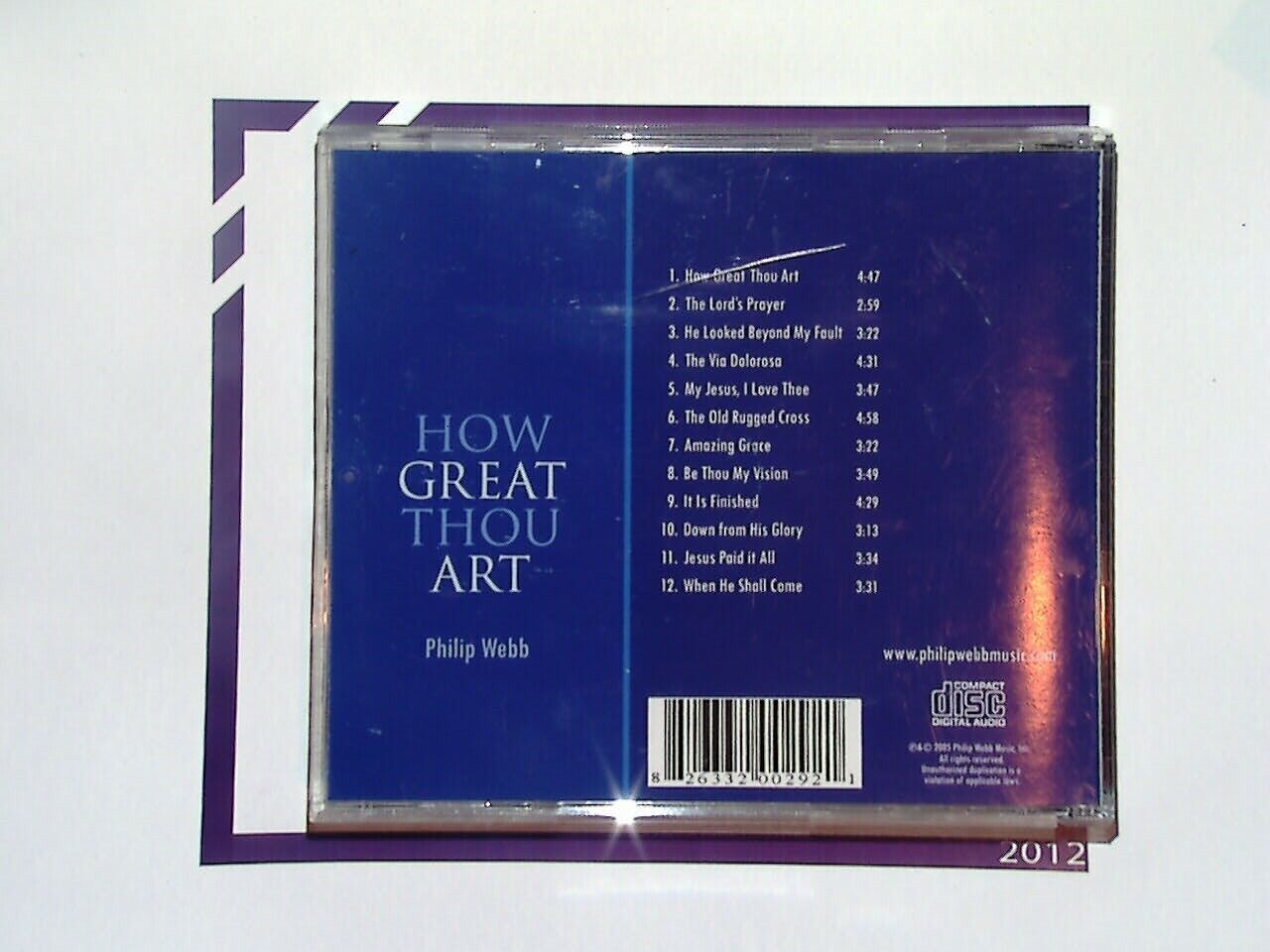 Philip Webb, How Great Thou Art, CD, gospel music, Christian music, inspirational songs, worship music, spiritual songs, religious music, hymns, contemporary Christian, uplifting music, Bookandbeat.com.