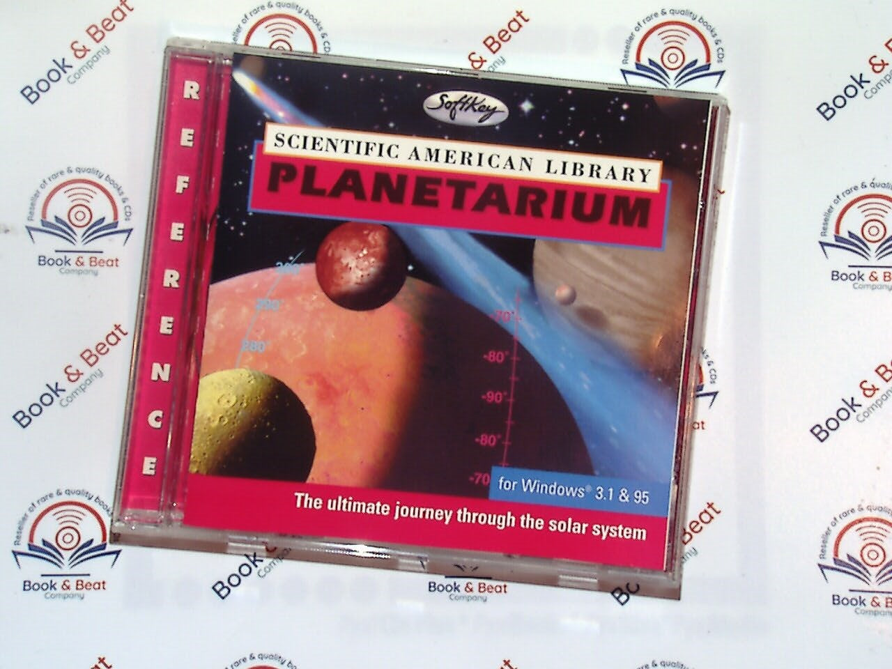 Softkey, Scientific American Library, Planetarium, Windows 3.1, CD-ROM, Mint Condition, Vintage Software, Educational Software, Astronomy Software, Space Exploration, Windows 3.1 Compatible, Rare Software, Collectible CD-ROM, Science Enthusiast, Planetarium Simulation