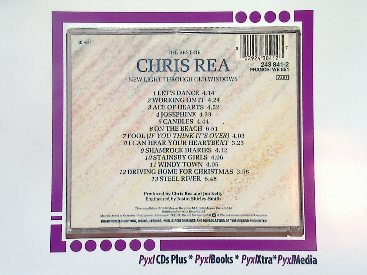 Chris Rea, The Best of Chris Rea, New Light Through Old Windows, Chris Rea CD, classic rock, blues rock, singer-songwriter, best of album, soft rock, smooth vocals, guitar-driven music, 80s music, hits compilation, nostalgic music, British artist, album collection, Bookandbeat.com, timeless classics, emotive lyrics, guitar ballads, heartfelt songs, classic hits.