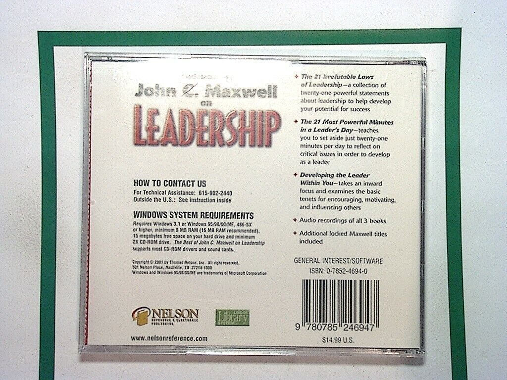 Bookandbeat.com, The Best of John C. Maxwell, Leadership, CD-ROM, Front Cover, Personal Development, Leadership Skills, Business Strategies, Professional Growth, Motivation, Collectible, John C. Maxwell, Self-Help, Success Principles, Organizational Leadership, Leadership Training,
