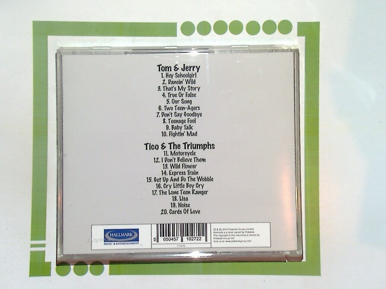 Bookandbeat.com, Tom & Jerry, Tico & The Triumphs, CD, Early Rock and Roll, 60s Music, Simon & Garfunkel, Paul Simon, Doo-Wop, Collectible, Music Album, Classic Hits, Retro Music, Pop Rock, Vocal Group, Rare Recordings, 1960s Sound, Vintage Pop,