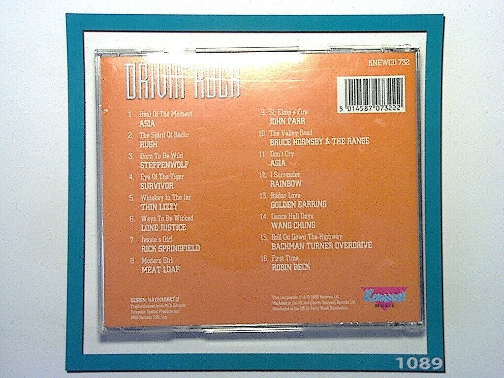 
Bookandbeat.com, Various Artists, Drivin' Rock, Rock Classics, Road Trip Songs, Driving Music, Rock Anthems, Classic Rock Hits, 4 CD Set, Mint Condition, Rock Compilation