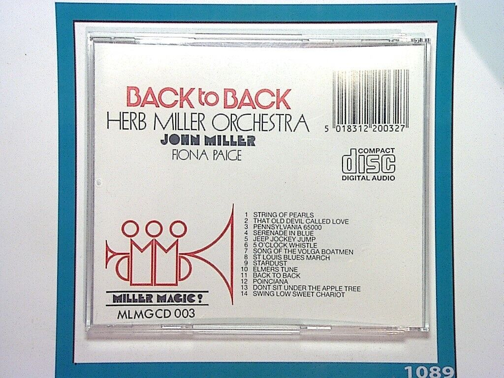 Herb Miller Orchestra, Back to Back, Big Band, Swing Music, Jazz, Classic Jazz, Jazz Orchestra, 50s Music, Signed CD, Jazz Standards, Instrumental Jazz, Vintage Swing, Nostalgic Music, Dance Music, Big Band Jazz, Timeless Music, Jazz Ensemble, Jazz Hits, Lounge Music, Swing Era, Bookandbeat.com,