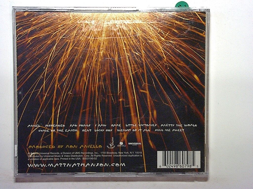 Matt Nathanson, Beneath These Fireworks, Singer-Songwriter, Acoustic Rock, Indie Music, Emotional Ballads, Heartfelt Lyrics, Contemporary Folk, Pop Rock, Soothing Melodies, Timeless Tracks, Rising Artist, Collector's Item, VGC CD, Unique Sound, Bookandbeat.com,new CDs, used CDs, new books, used books, online music store, online bookstore, rare CDs, rare books, affordable books, affordable CDs, book lovers, music enthusiasts, collectible CDs, vintage books,DVD,