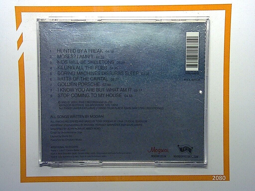 Mogwai, Happy Songs for Happy People, Post-rock, CD, Instrumental, Bookandbeat.com, Experimental, Atmospheric, Guitar-driven, Scottish band, 2000s music, Alternative rock, Ambient, Dreamy, Progressive rock, Cinematic, Post-rock fans, Moody, Quiet, Melancholic, Modern rock, Indie rock,