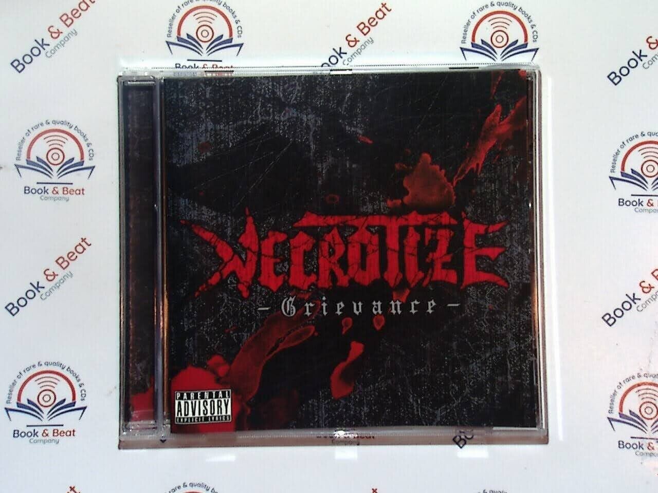 bookandbeat.com, Necrotize, Grievance, death metal, heavy metal, brutal sound, extreme music, metal album, aggressive vocals, guitar shredding, fast-paced music, dark themes, intense music, underground metal, powerful drumming, intense riffs, thrash metal influences, heavy breakdowns, growling vocals, intense atmosphere, metal enthusiasts, hard-hitting sound, raw energy, metalcore influences, aggressive energy,