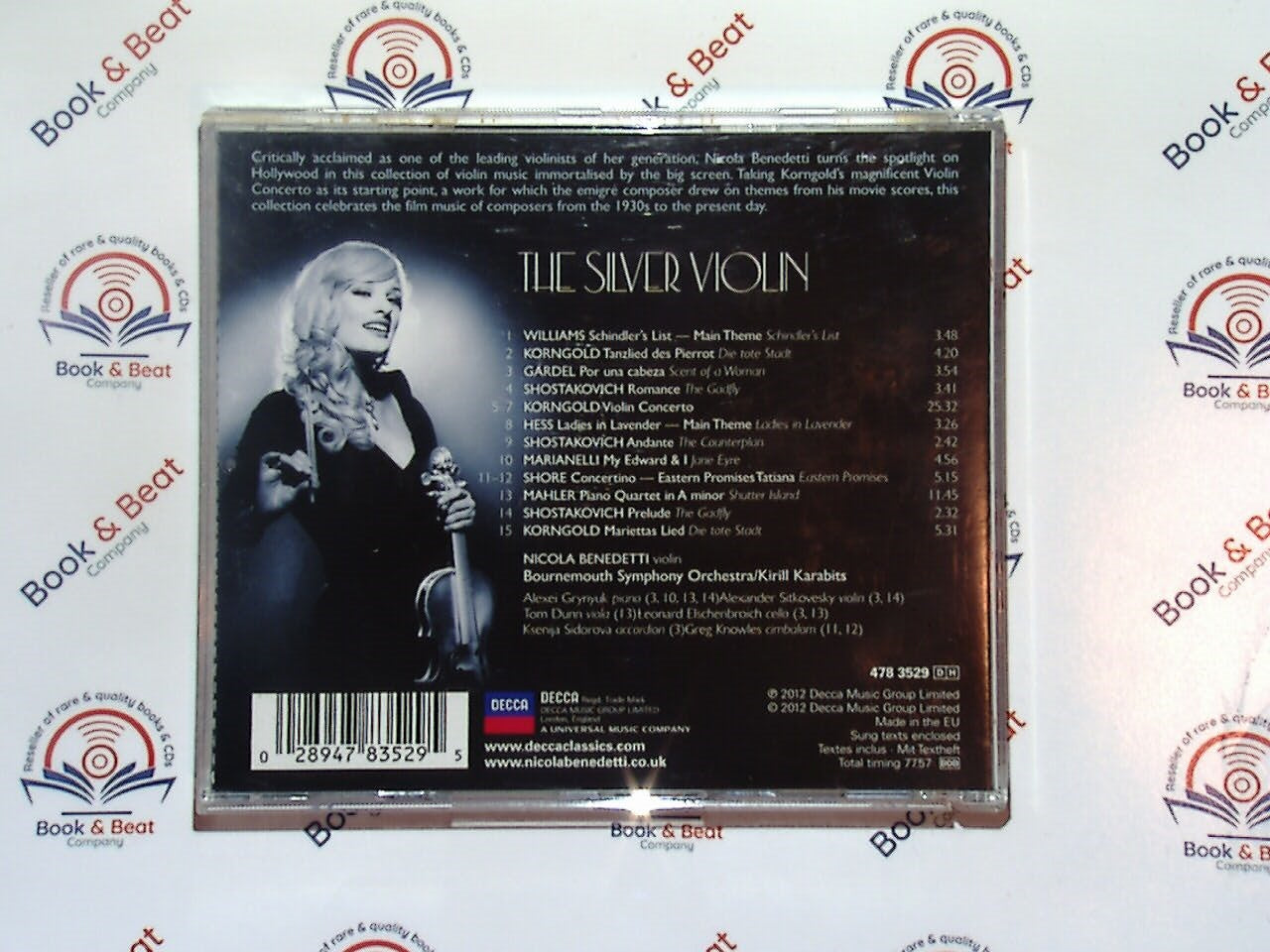bookandbeat.com, CD, Nicola Benedetti, The Silver Violin, classical music, violin virtuoso, cinematic music, Romantic era, orchestral masterpiece, film scores, classical crossover, expressive performance, instrumental music, timeless melodies, renowned violinist, new CDs, used CDs, new books, used books, online music store, online bookstore, rare CDs, rare books, affordable books, affordable CDs, book lovers, music enthusiasts, collectible CDs, vintage books,DVD,