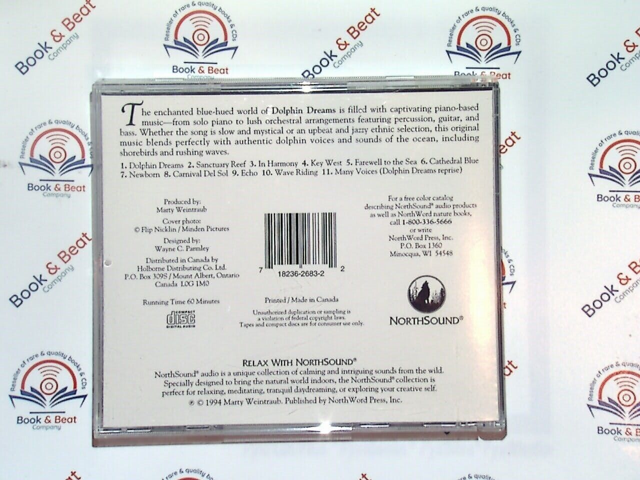 Northsound, Dolphin Dreams, Marty Weintraub, relaxation music, nature sounds, dolphin songs, ambient music, meditation, new age, soothing sounds, ocean waves, sleep aid, stress relief, instrumental, bookandbeat.com, calming music,new CDs, used CDs, new books, used books, online music store, online bookstore, rare CDs, rare books, affordable books, affordable CDs, book lovers, music enthusiasts, collectible CDs, vintage books,DVD,
