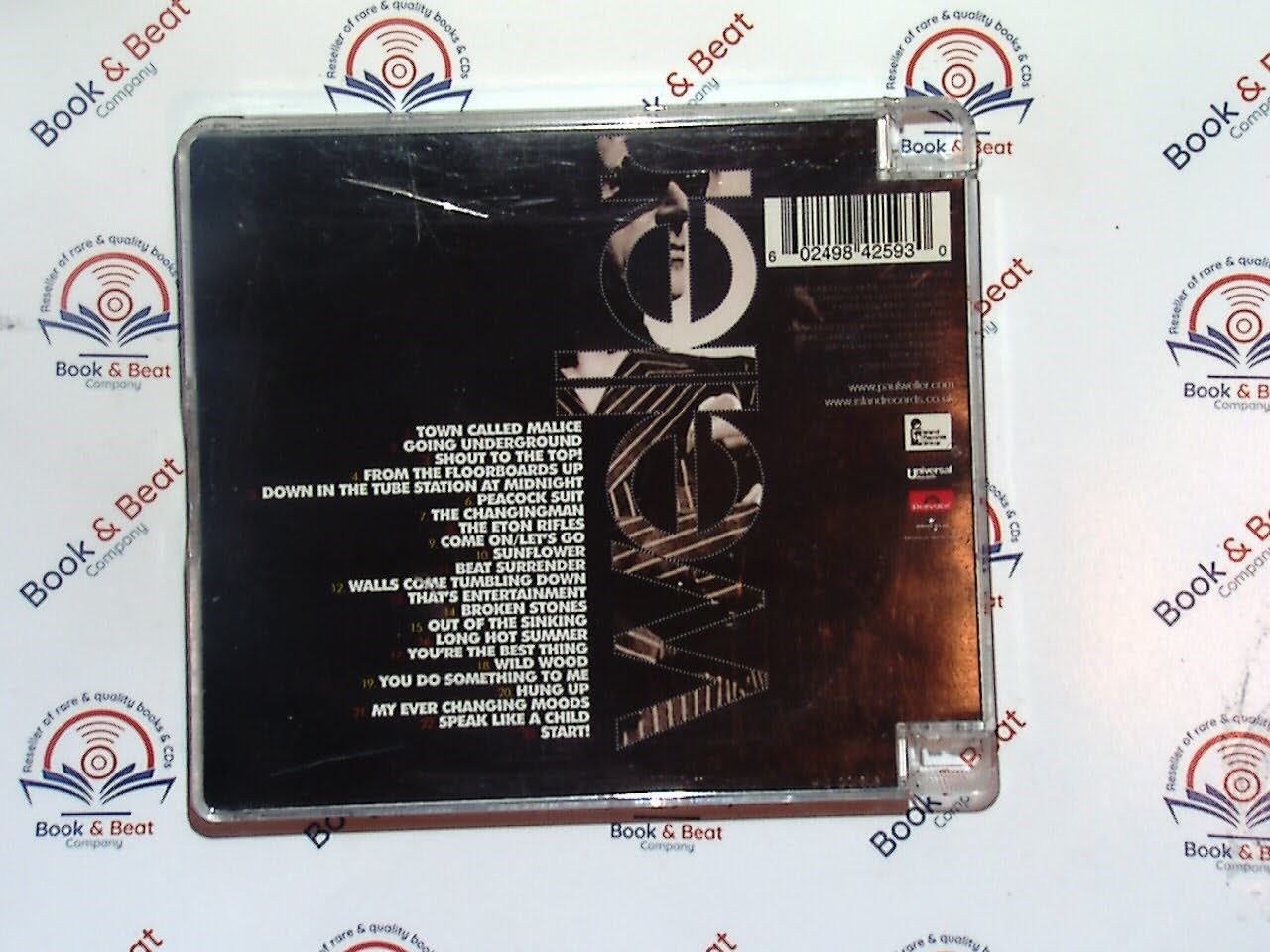 bookandbeat.com, Paul Weller, Essential Singles Collection, mod revival, The Jam, The Style Council, British rock, classic singles, greatest hits, iconic musician, songwriter, Britpop, 1980s music, 1990s music, rock collection, essential albums, timeless tracks, music anthology, indie rock, UK music legend.