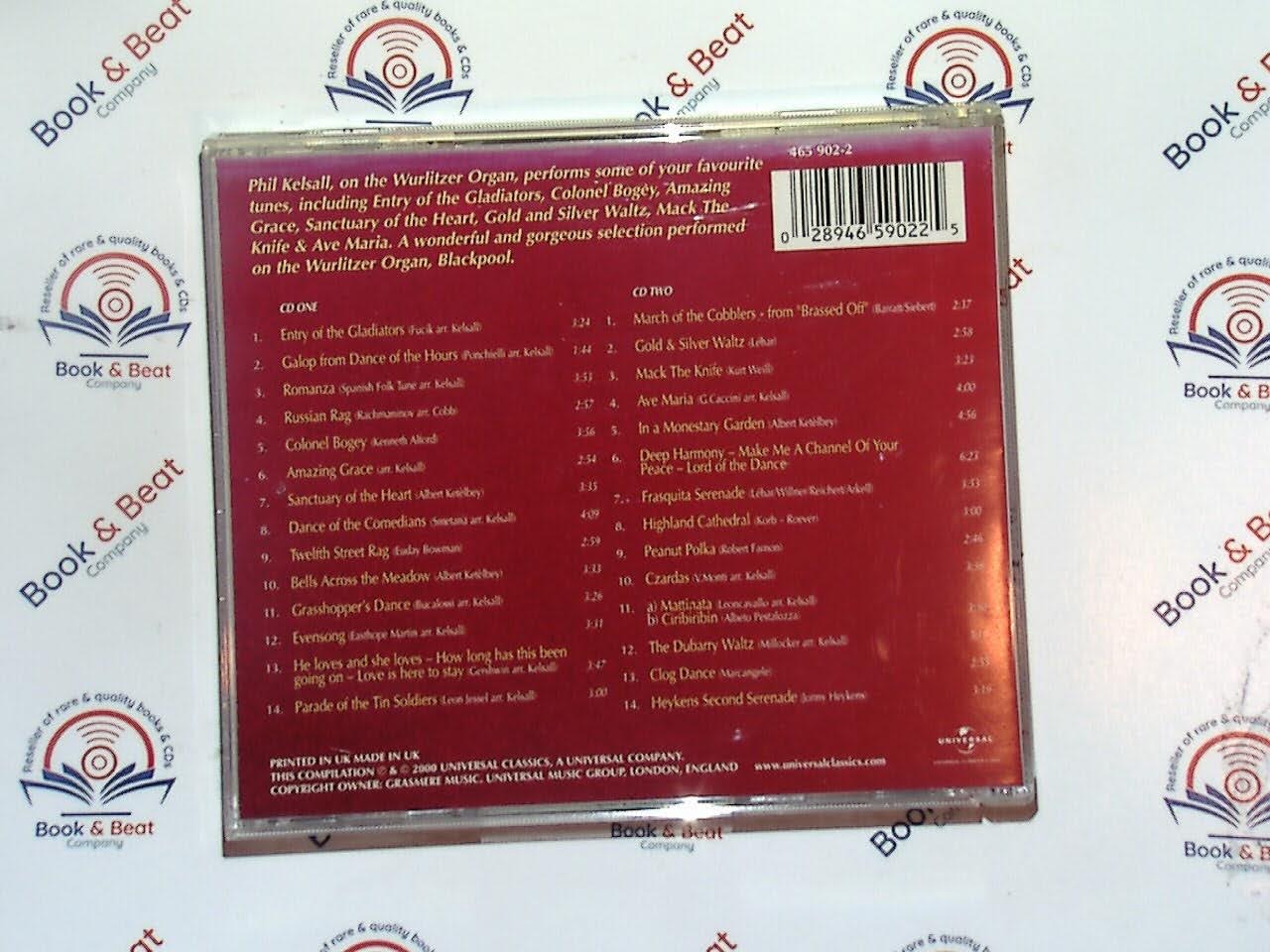 Phil Kelsall, The Organist Entertains, Wurlitzer Organ, Blackpool, Theatre Organ, Live Performance, Easy Listening, Tower Ballroom, BBC Radio 2, Iconic Organist, Classic Organ Music, British Music, Collector's Item, VGC CD, Bookandbeat.com,new CDs, used CDs, new books, used books, online music store, online bookstore, rare CDs, rare books, affordable books, affordable CDs, book lovers, music enthusiasts, collectible CDs, vintage books,DVD,