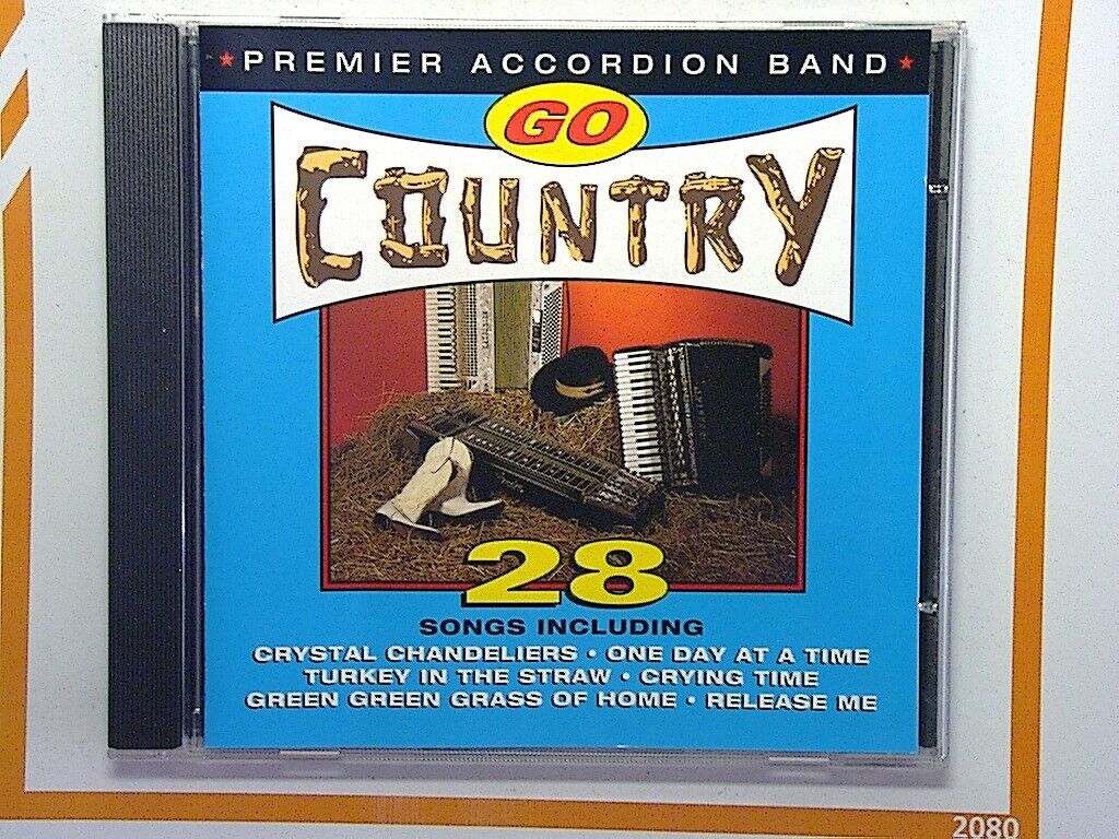 Premier Accordion Band, Go Country, Country music, Accordion, CD, Traditional, Folk music, Country hits, Instrumental, Classic country, Rural sounds, Bookandbeat.com, Country band, Americana, Western music, Heartfelt, Classic hits, Folk instruments, Accordion band, Country classics, Country fans,
