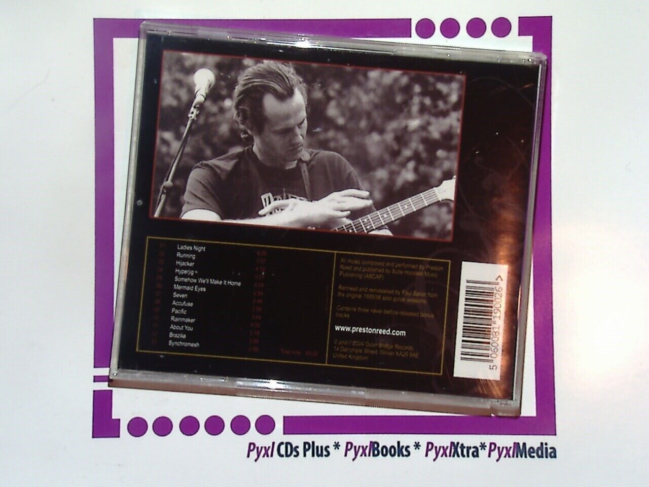 Preston Reed, Ladies Night, CD, Bookandbeat.com, Acoustic guitar, Fingerstyle guitar, Instrumental, Guitar virtuoso, Jazz fusion, Folk influences, Percussive guitar, Contemporary guitar, Solo performance, Innovative techniques, Melodic compositions, Guitar improvisation, Rhythmic complexity, Blues influences, Smooth jazz, Acoustic music, Guitar artistry, Modern folk, Indie acoustic,