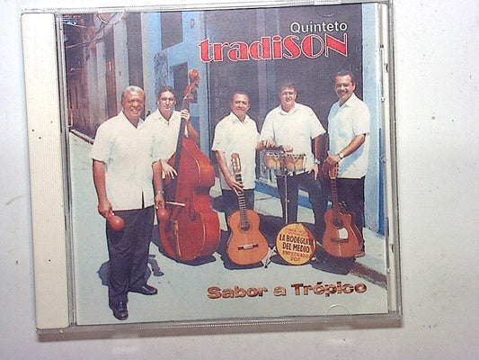 Quinteto Tradison, Sabor A Tropico, Latin music, Cuban music, traditional Cuban, tropical rhythms, bookandbeat.com, Latin jazz, Afro-Cuban sounds, lively music, salsa, mambo, Caribbean music, dance music, Cuban quintet, Latin culture, world music, festive album, vibrant melodies, instrumental Latin, cultural music,