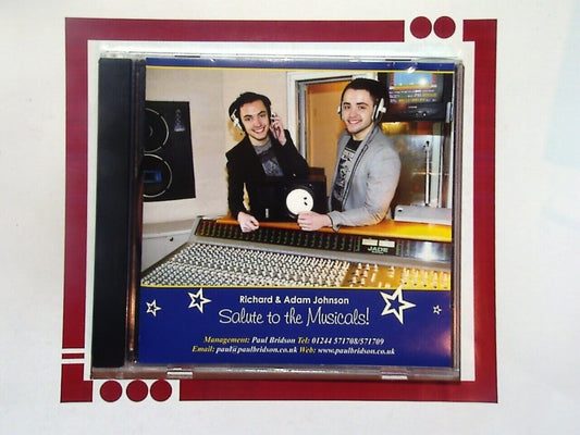 Richard & Adam Johnson, Salute To The Musicals, Musical Theatre, Broadway Hits, West End Classics, Show Tunes, Vocal Duet, Classical Crossover, Stage Favorites, Iconic Musicals, Theatre Songs, Powerful Vocals, Classic Show Tunes, Opera-Inspired, Vocal Performances, Timeless Musicals, Soundtrack Favorites, Dramatic Music, Stage and Screen, Bookandbeat.com,