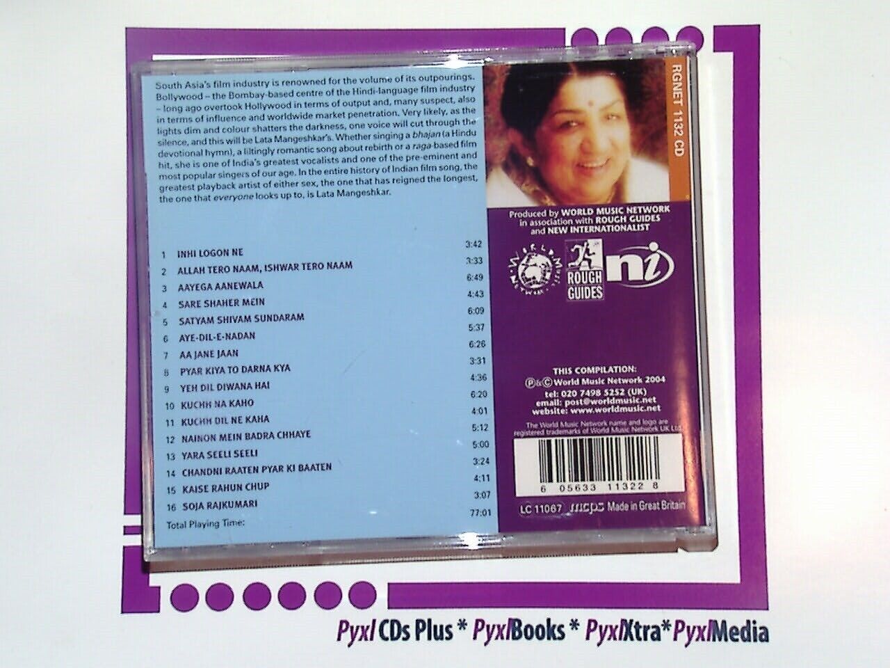 
bookandbeat.com, CD, Rough Guide, Bollywood Legends, Lata Mangeshkar, Bollywood music, Indian cinema, playback singer, iconic, classic Bollywood, Indian culture, vintage songs, melodious voice, India, Bollywood classics, timeless, musical legend, Hindi film music, Indian heritage, Bollywood hits, soulful, evergreen