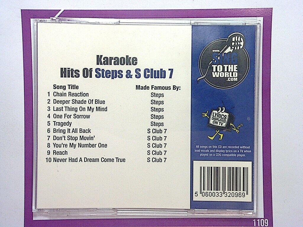 new CDs, used CDs, new books, used books, online music store, online bookstore, rare CDs, rare books, affordable books, affordable CDs, book lovers, music enthusiasts, collectible CDs, vintage books,Sing Karaoke, Hits Of Steps, Hits Of S Club 7, Karaoke Hits, Pop Karaoke, Party Music, 1990s Pop, Early 2000s Pop, Steps Songs, S Club 7 Songs, Sing-Along Favorites, Group Karaoke, Nostalgic Music, VGC CD, Bookandbeat.com,