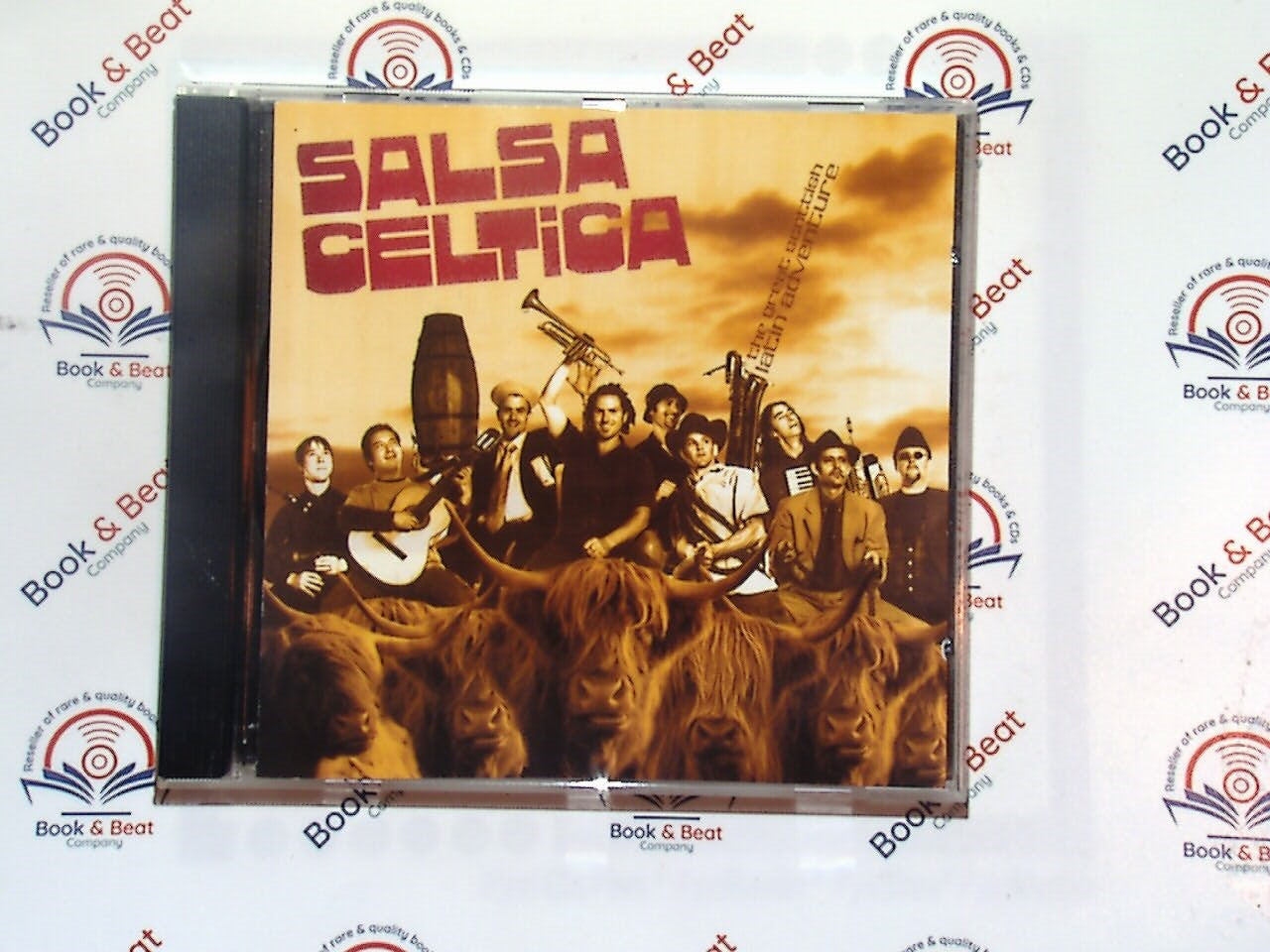 Salsa Celtica, The Great Scottish Latin Adventure, CD, Bookandbeat.com, Salsa music, Latin fusion, Scottish folk, World music, Unique blend, Dance rhythms, Celtic influence, Latin beats, Traditional music, Uplifting, Energetic, Instrumental, Folk fusion, Cross-cultural, Party vibes, Melodic, World fusion, Music enthusiasts,