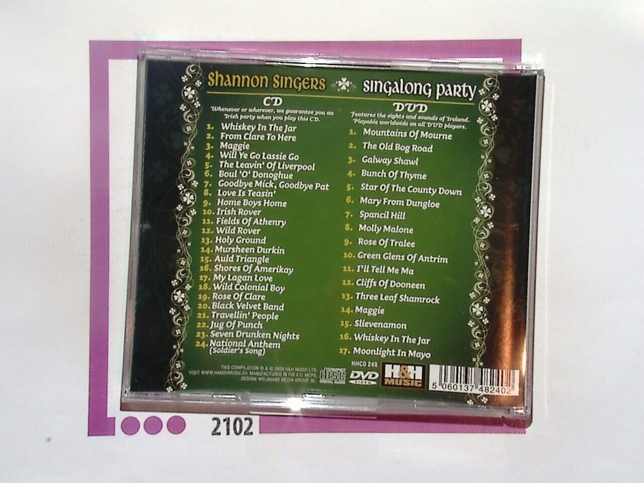 
bookandbeat.com, CD, Shannon Singers, Singalong Party, Irish music, folk songs, traditional Irish, singalong, party music, celebration songs, upbeat tunes, vocal harmonies, pub songs, classic Irish melodies, community singing, lively music, Celtic sounds, festive music, Irish culture, group singing, cheerful songs, Irish heritage, easy listening, family-friendly