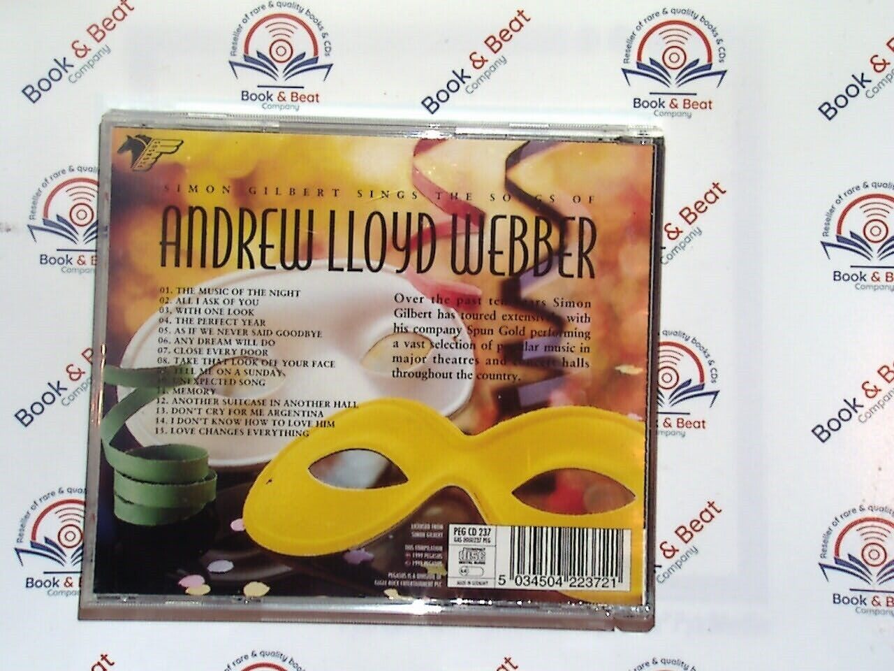 bookandbeat.com, CD, musical theatre, Andrew Lloyd Webber, vocal performance, show tunes, classic hits, theatrical music, song interpretation, Broadway, talent showcase