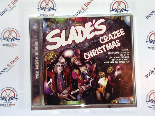 bookandbeat.com, CD, Slade - Slade's Crazee Christmas, rock Christmas album, Slade band, festive holiday hits, glam rock style, classic Christmas rock anthems, high-energy tracks, sing-along holiday songs, popular seasonal favorites, British rock band, lively and fun Christmas spirit, retro holiday music