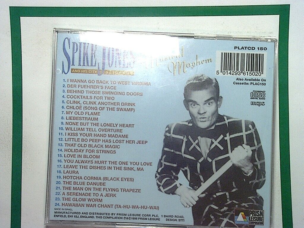 Spike Jones, Musical Mayhem, CD, Mint condition, Comedy, Novelty, Big band, Satire, 1940s music, bookandbeat.com,