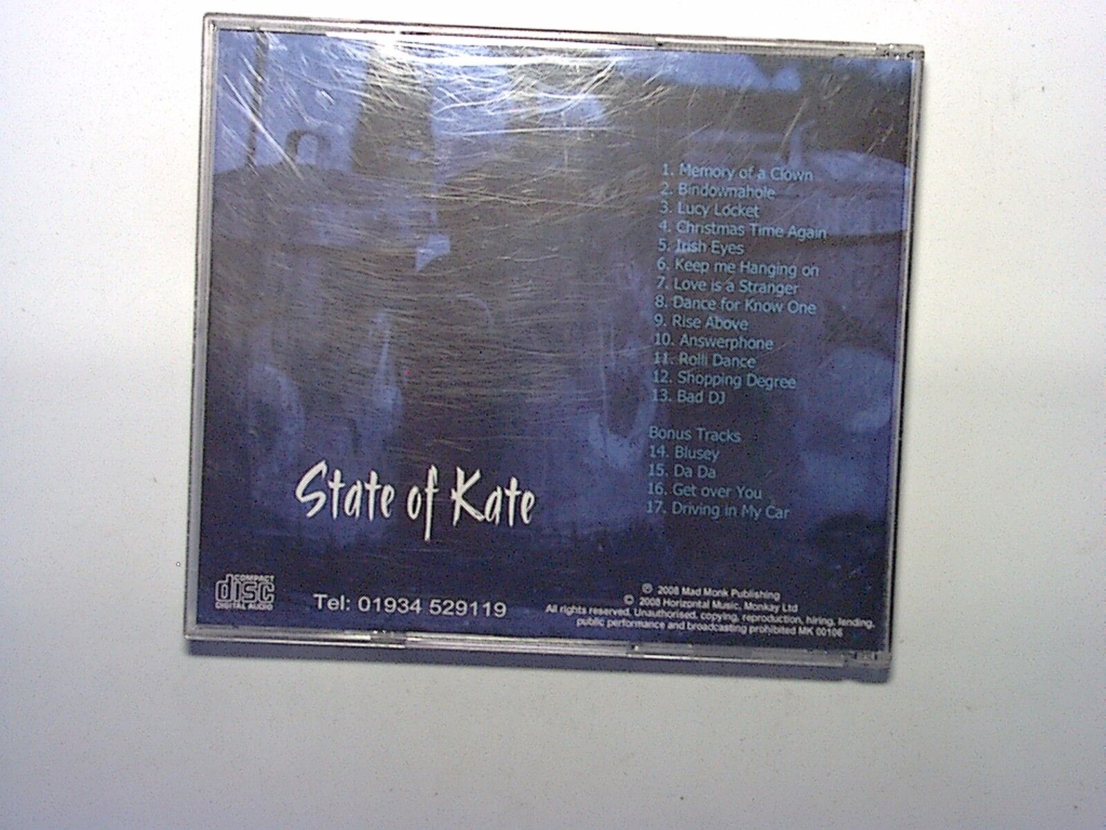 State of Kate, One, Indie Music, Alternative Rock, Female Vocalist, Debut Album, Contemporary Rock, Emotional Lyrics, Guitar-Driven Sound, Rising Artist, Modern Rock, Timeless Tracks, Collector's Item, VGC CD, Unique Sound, Bookandbeat.com,new CDs, used CDs, new books, used books, online music store, online bookstore, rare CDs, rare books, affordable books, affordable CDs, book lovers, music enthusiasts, collectible CDs, vintage books,DVD,