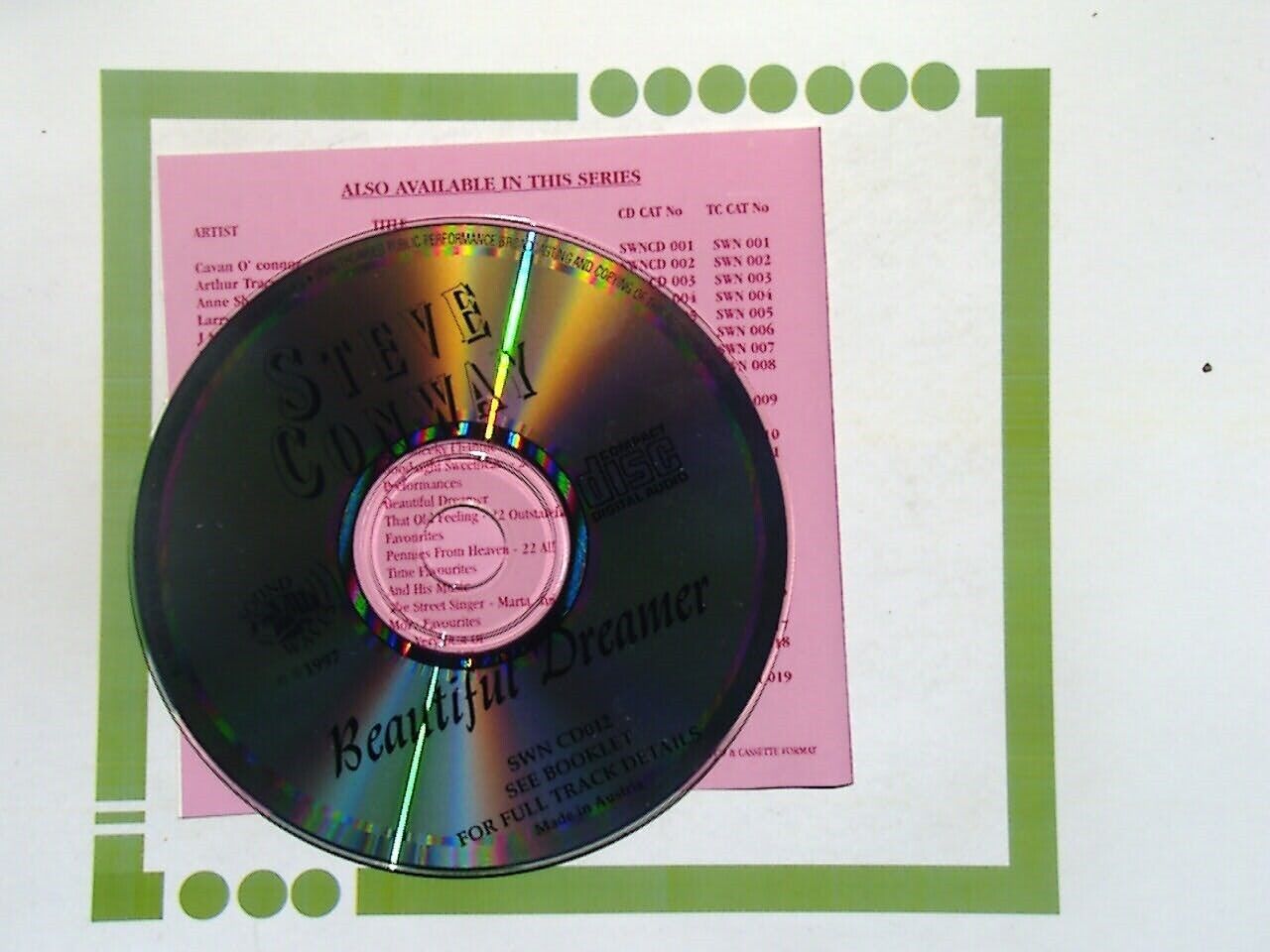 bookandbeat.com, CD, Steve Conway, Beautiful Dreamer, classic vocals, vintage pop, romantic ballads, smooth crooner, 1950s music, mellow tunes, nostalgic songs, easy listening, timeless classics, soft vocals, sentimental songs, English singer, relaxing music, old-time favorites, soothing melodies, golden age, traditional pop, emotional lyrics, vocal artistry, peaceful music