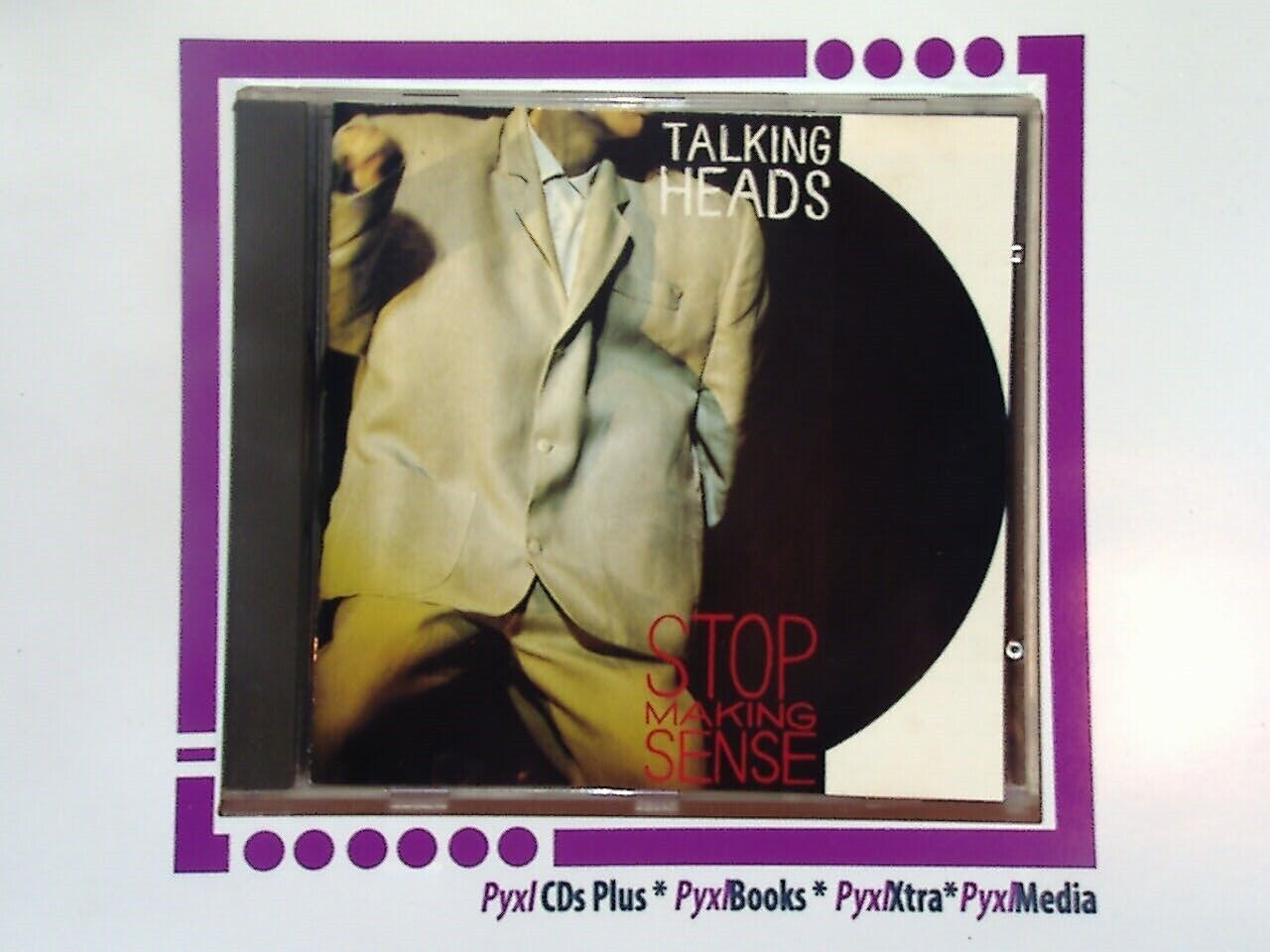 Talking Heads, Stop Making Sense, CD, Bookandbeat.com, Live album, VGC, New Wave, Art rock, Alternative music, Iconic performances, 1980s music, Cultural phenomenon, Danceable tracks, Innovative sound, Rock classics, Compilation of hits, Music documentary, Jerry Harrison, David Byrne, Funk influences, Legendary concerts,