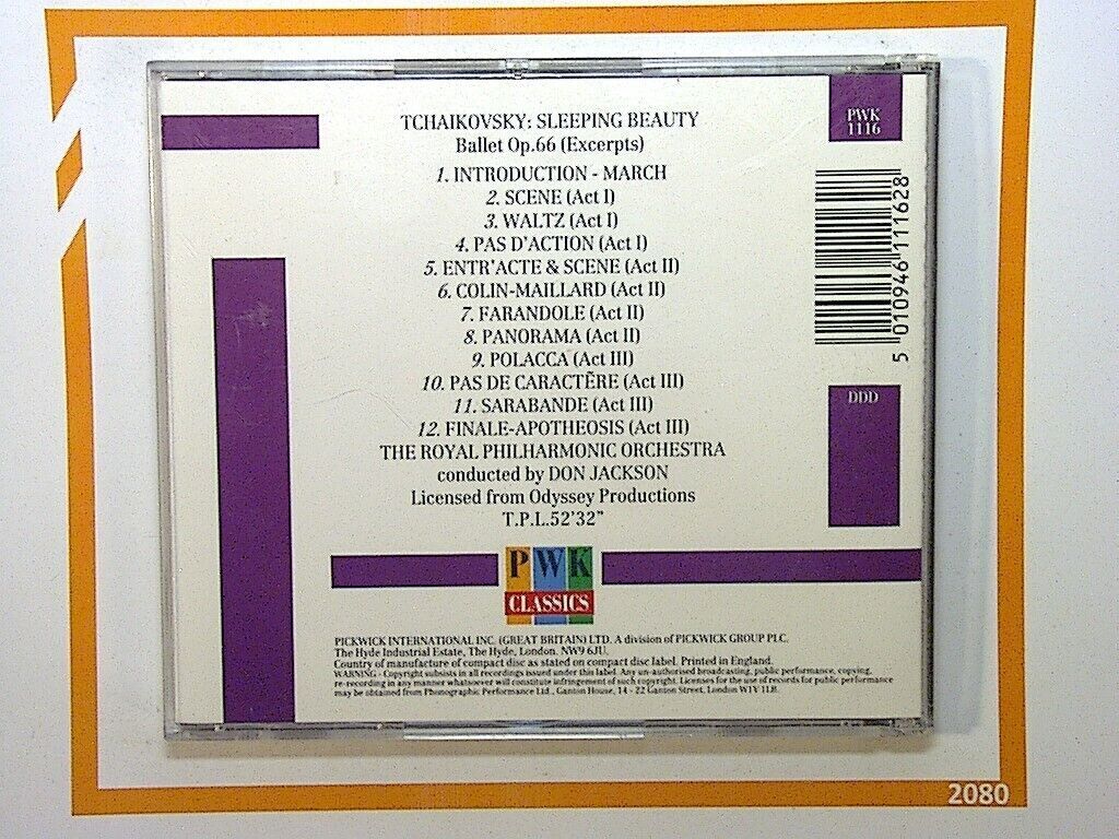 bookandbeat.com, CD, Tchaikovsky, Sleeping Beauty, Royal Philharmonic Orchestra, Don Jackson, classical music, ballet, orchestral, romantic era, timeless compositions.