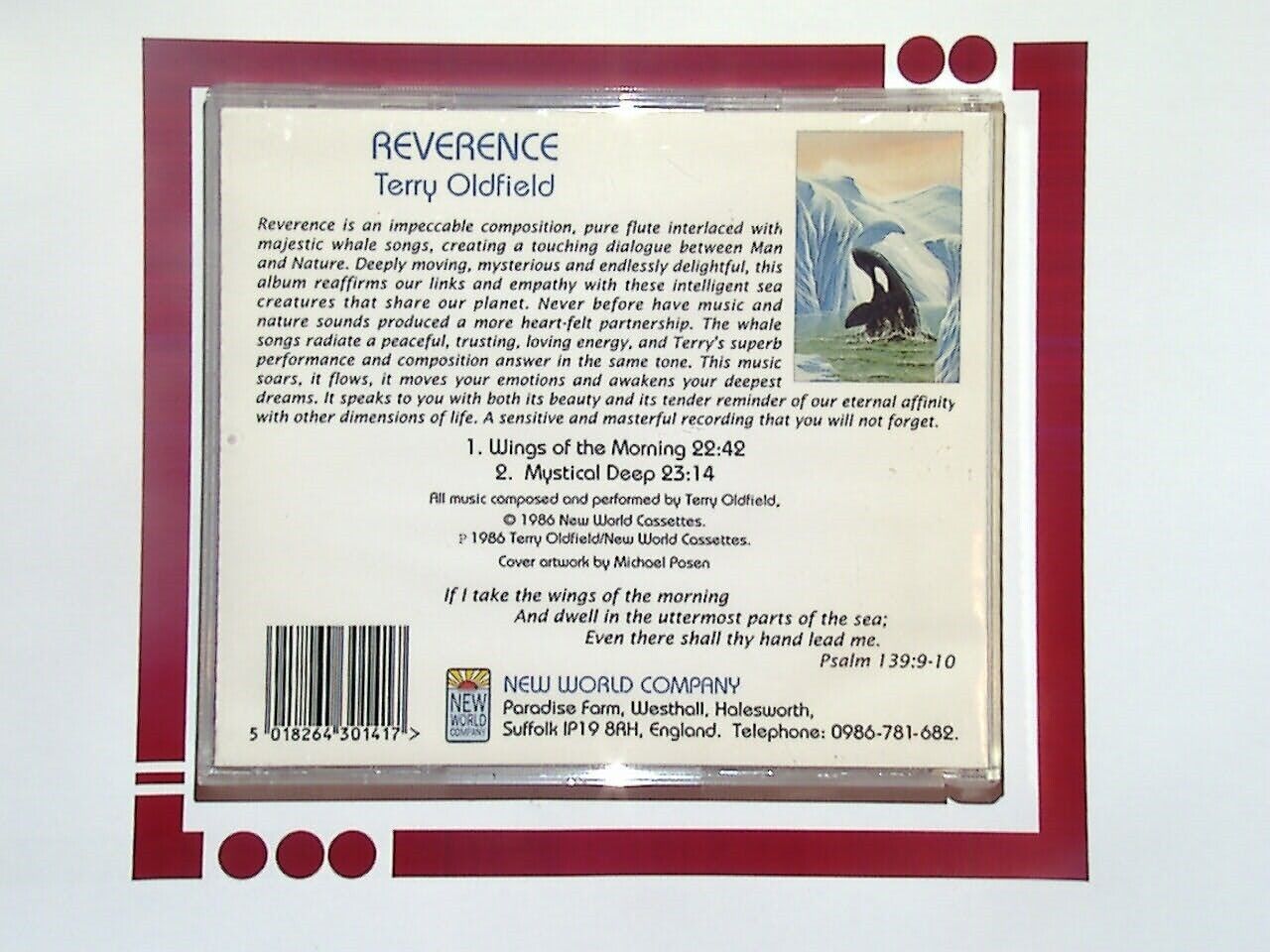 Terry Oldfield, New Age Music, Meditation Music, Tibetan Influences, Flute Music, Relaxing Sounds, Spiritual Journey, Healing Music, Ambient Soundscapes, World Music, Tranquil Melodies, VGC CD, Atmospheric Tunes, Mindfulness Music, Bookandbeat.com, Reverence, new CDs, used CDs, new books, used books, online music store, online bookstore, rare CDs, rare books, affordable books, affordable CDs, book lovers, music enthusiasts, collectible CDs, vintage books,DVD,