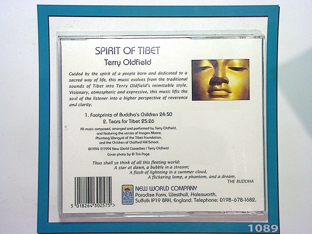 Terry Oldfield, Spirit of Tibet, New Age Music, Meditation Music, Tibetan Influences, Flute Music, Relaxing Sounds, Spiritual Journey, Healing Music, Ambient Soundscapes, World Music, Tranquil Melodies, VGC CD, Atmospheric Tunes, Mindfulness Music, Bookandbeat.com,new CDs, used CDs, new books, used books, online music store, online bookstore, rare CDs, rare books, affordable books, affordable CDs, book lovers, music enthusiasts, collectible CDs, vintage books,DVD,