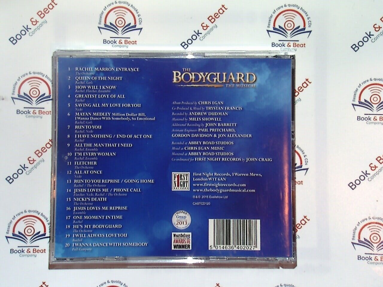 bookandbeat.com, CD, The Bodyguard, musical soundtrack, World Premiere Cast Recording, stage musical, iconic songs, Whitney Houston hits, theatrical adaptation, love story, Broadway, West End, emotional ballads, cast recording, contemporary musical, movie adaptation, classic pop songs, powerful vocals, show tunes, musical theater.new CDs, used CDs, new books, used books, online music store, online bookstore, rare CDs, rare books, affordable books, affordable CDs, book lovers, music enthusiasts, collectible 