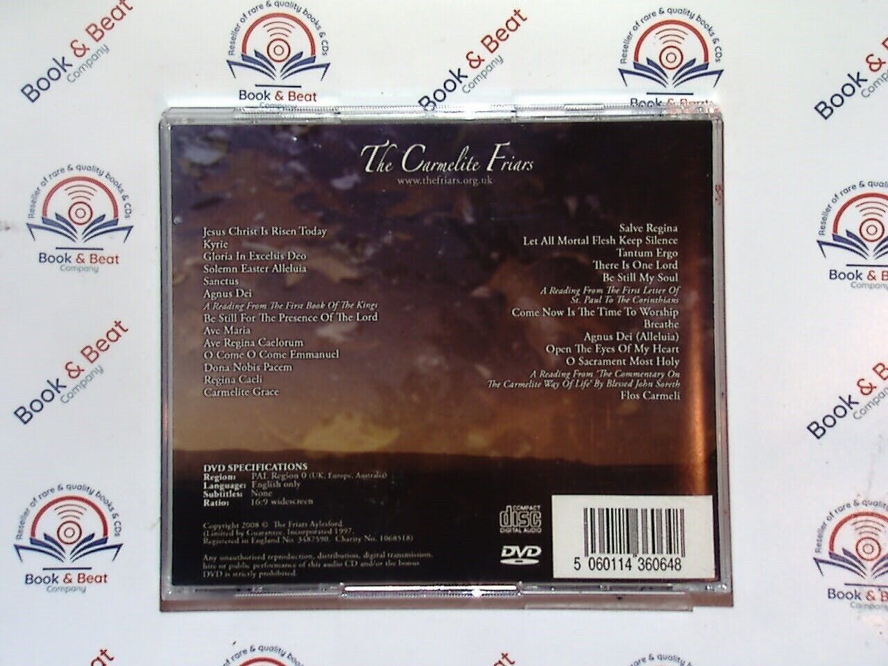 bookandbeat.com, The Carmelite Friars, Timeless Echo, CD+DVD, sacred music, Christian music, spiritual, choral music, religious harmony, meditative music, prayerful listening, traditional hymns, monastery choir, liturgical music, inspirational, Gregorian chant, peaceful melodies, devotional, timeless classics, soothing sounds.