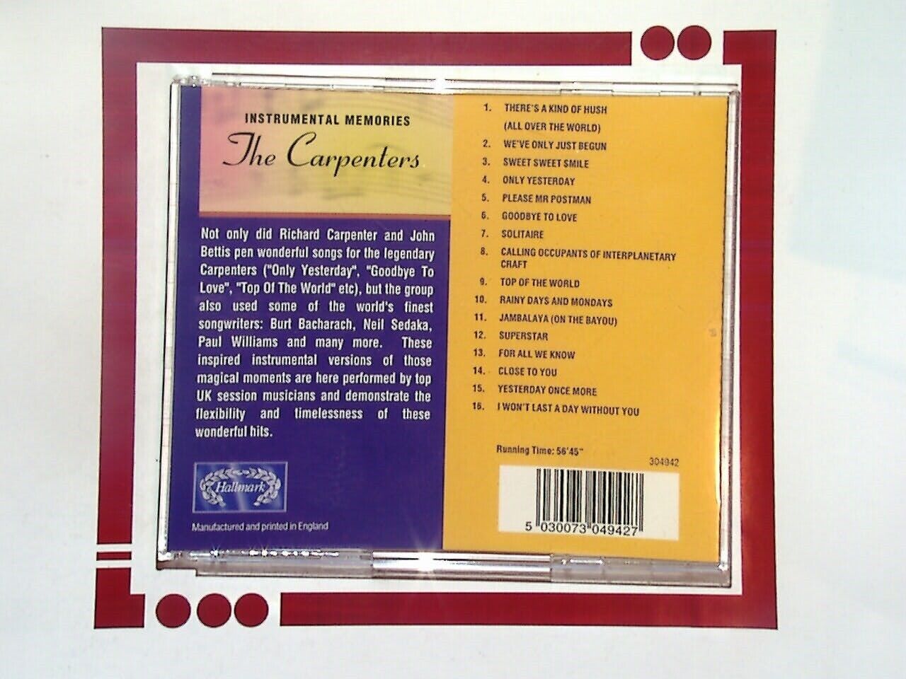 The Carpenters, Instrumental Memories, Instrumental Versions, Soft Rock, Easy Listening, Karen Carpenter, Richard Carpenter, Pop Classics, 70s Music, Instrumental Pop, Relaxing Music, Love Songs, Timeless Hits, 1970s Pop, Classic Pop, Melodic Tunes, Iconic Duos, Orchestral Pop, Background Music, bookandbeat.com,