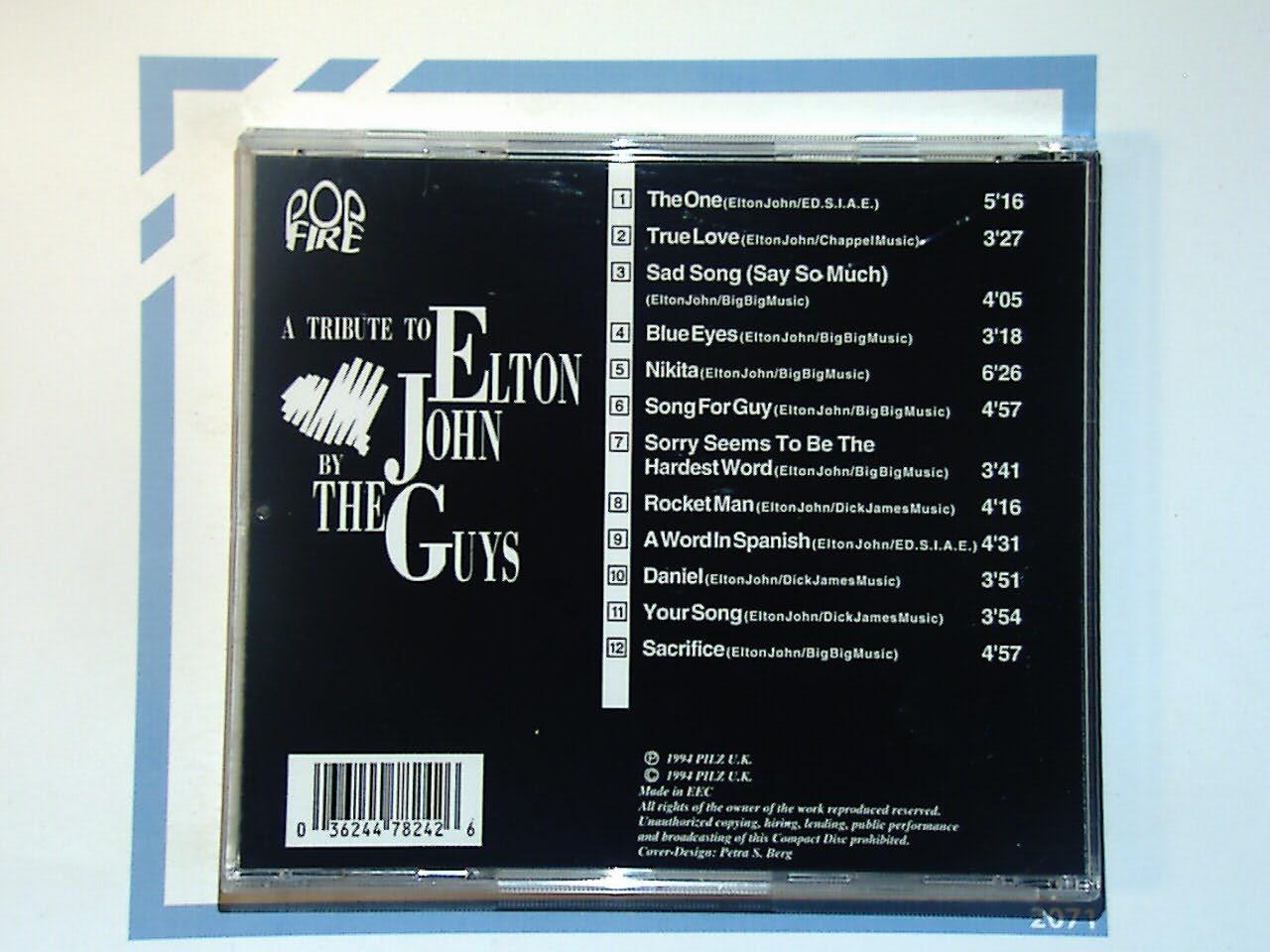 The Guys, Elton John tribute, tribute album, classic rock, piano ballads, Elton John covers, Rocket Man, Candle in the Wind, Your Song, music legends, greatest hits, soft rock, iconic songs, pop rock, bookandbeat.com,