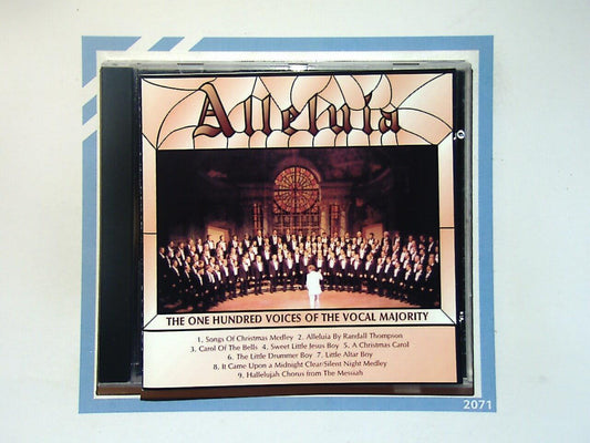 The One Hundred Voices, Vocal Majority, Alleluia, CD, Bookandbeat.com, Choral music, Gospel, Inspirational music, Vocal harmony, Choir, Sacred music, Spiritual songs, Christian music, Uplifting, Barbershop harmony, Classical choral, Religious music, Vocal ensemble, Hymns, Worship music, Powerful vocals, Holiday music, Traditional choir, Sacred hymns,