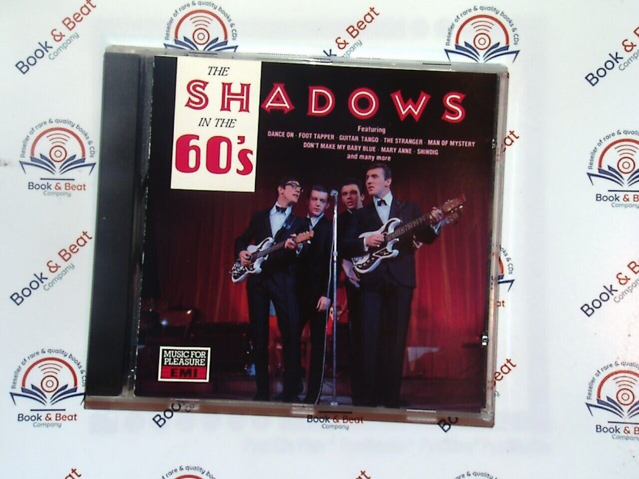 bookandbeat.com, CD, rock music, The Shadows, In The 60's, instrumental rock, classic hits, 1960s music, guitar-driven, British rock, nostalgic tunes, surf rock, music history, vintage recordings, iconic band, melodic guitar, pop instrumental, album collection, timeless music, musical legacy, retro sound,