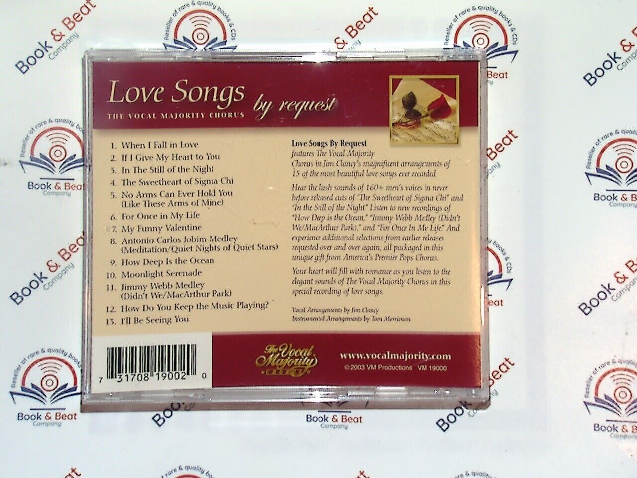 bookandbeat.com, The Vocal Majority Chorus, Love Songs By Request, vocal harmony, love songs, chorus music, barbershop harmony, romantic music, sentimental songs, classic love songs, a cappella, male choir, harmony arrangements, choral classics, vocal ensemble, timeless ballads, harmony-rich album, choral music, romantic themes, vocal group, love-themed album, sentimental harmonies