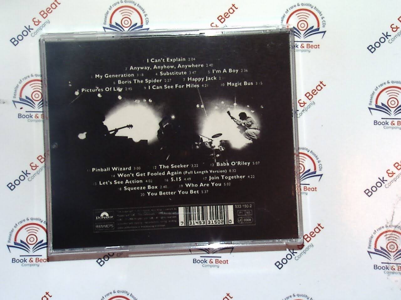 bookandbeat.com, new CDs, used CDs, new books, used books, online music store, online bookstore, rare CDs, rare books, affordable books, affordable CDs, book lovers, music enthusiasts, collectible CDs, vintage books,The Who, My Generation, The Very Best of, Classic Rock, 1960s Rock, Rock Legends, British Invasion, Iconic Albums, Greatest Hits, Vintage Music, Collector's Item, VGC CD, Music Memorabilia, Timeless Rock, 