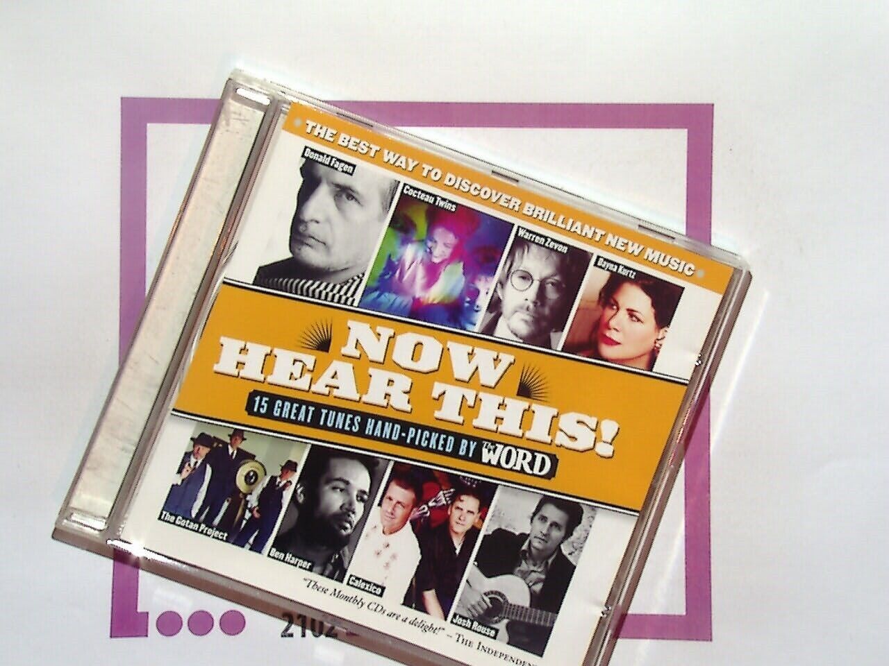 bookandbeat.com, The Word Magazine, Now Hear This!, compilation album, various artists, music sampler, diverse genres, indie music, rock, pop, folk, alternative, curated collection, music discovery, magazine compilation, new sounds, must-hear tracks, iconic selections, music enthusiasts, collector's item, exclusive tracks, playlist inspiration, modern music trends,