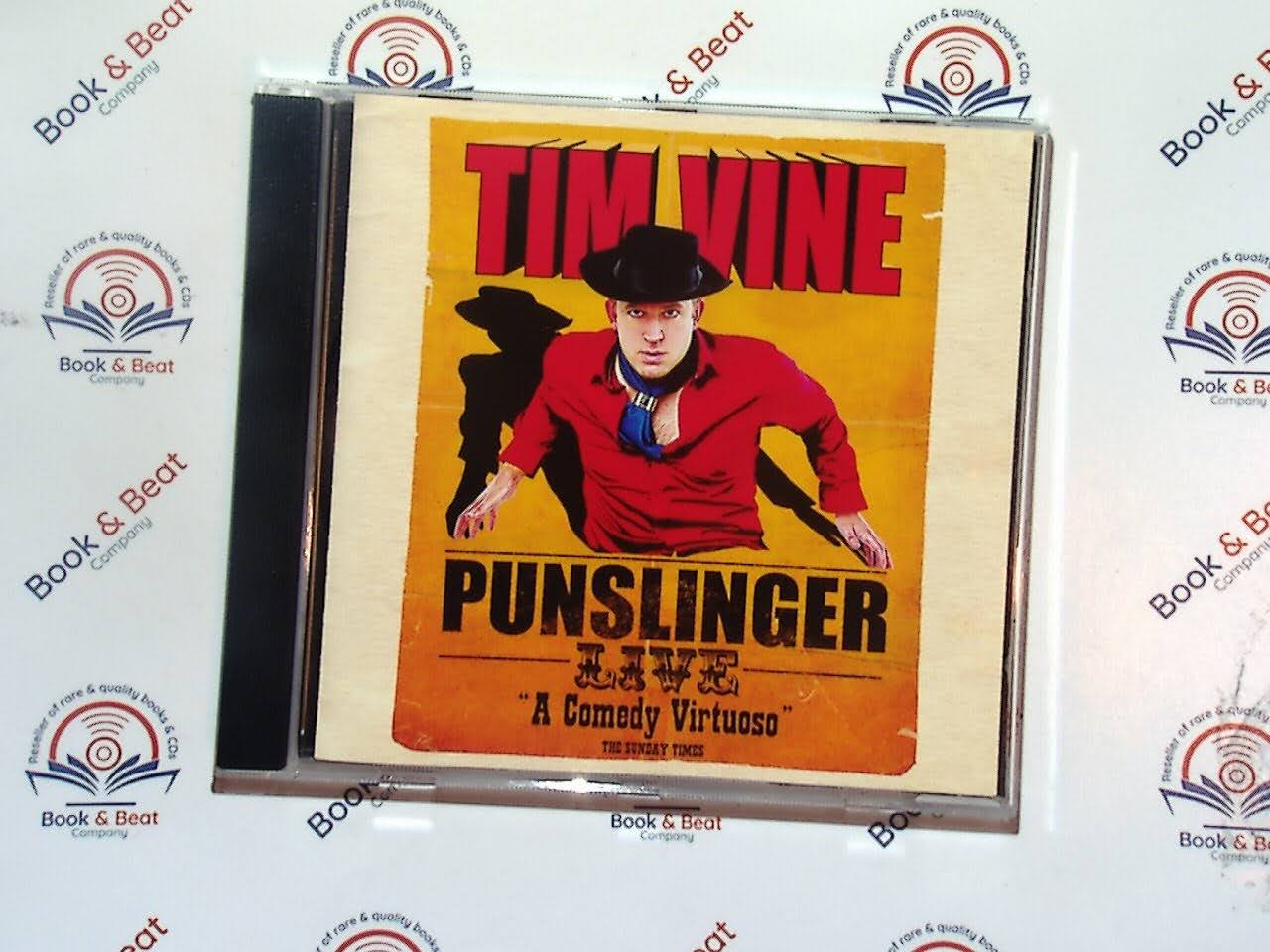 Tim Vine, Punslinger, Comedy Album, Stand-Up Comedy, One-Liners, Wordplay, British Humor, Funny Songs, Laugh Out Loud, Collector’s Item, VGC CD, Bookandbeat.com, Must-Have Comedy, Iconic Comedian, Entertainment, new CDs, used CDs, new books, used books, online music store, online bookstore, rare CDs, rare books, affordable books, affordable CDs, book lovers, music enthusiasts, collectible CDs, vintage books,DVD,
