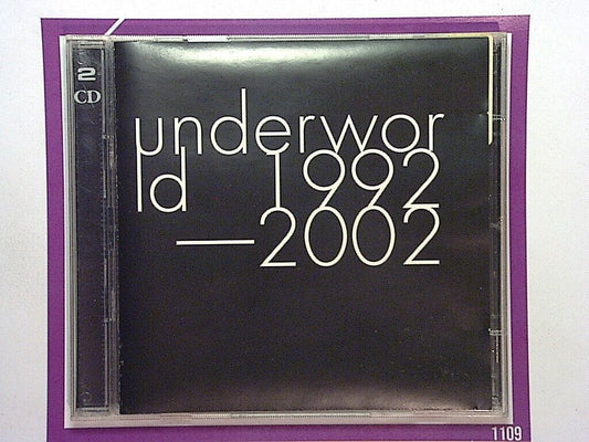 Underworld, 1992-2002, electronic music, techno, progressive house, dance music, 2CD collection, greatest hits, British electronic, Karl Hyde, Rick Smith, electronica, classic electronic albums, rave culture, 90s music, compilation album, bookandbeat.com,