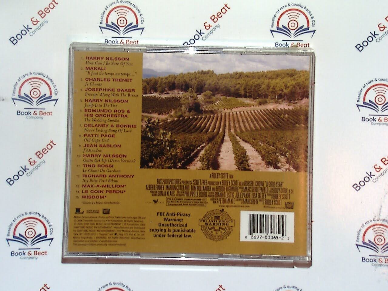 bookandbeat.com, A Good Year, soundtrack, motion picture music, film music, Various Artists, romantic soundtrack, movie themes, soft rock, classical influences, mellow tunes, instrumental, cinematic music, memorable tracks, relaxing music, Ridley Scott, Russell Crowe, Provence vibes, vineyard life, emotional music.