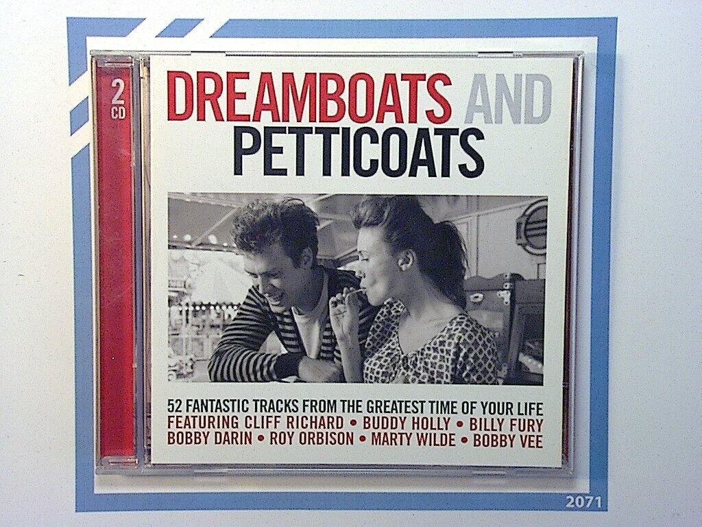 bookandbeat.com, CD, Various Artists, Dreamboats & Petticoats, 50s music, 60s music, rock 'n' roll, golden oldies, jukebox hits, love songs, nostalgia, compilation, classic hits, youth culture, dance tunes, retro vibes, romance, timeless melodies, chart-toppers, feel-good music, iconic tracks, British rock