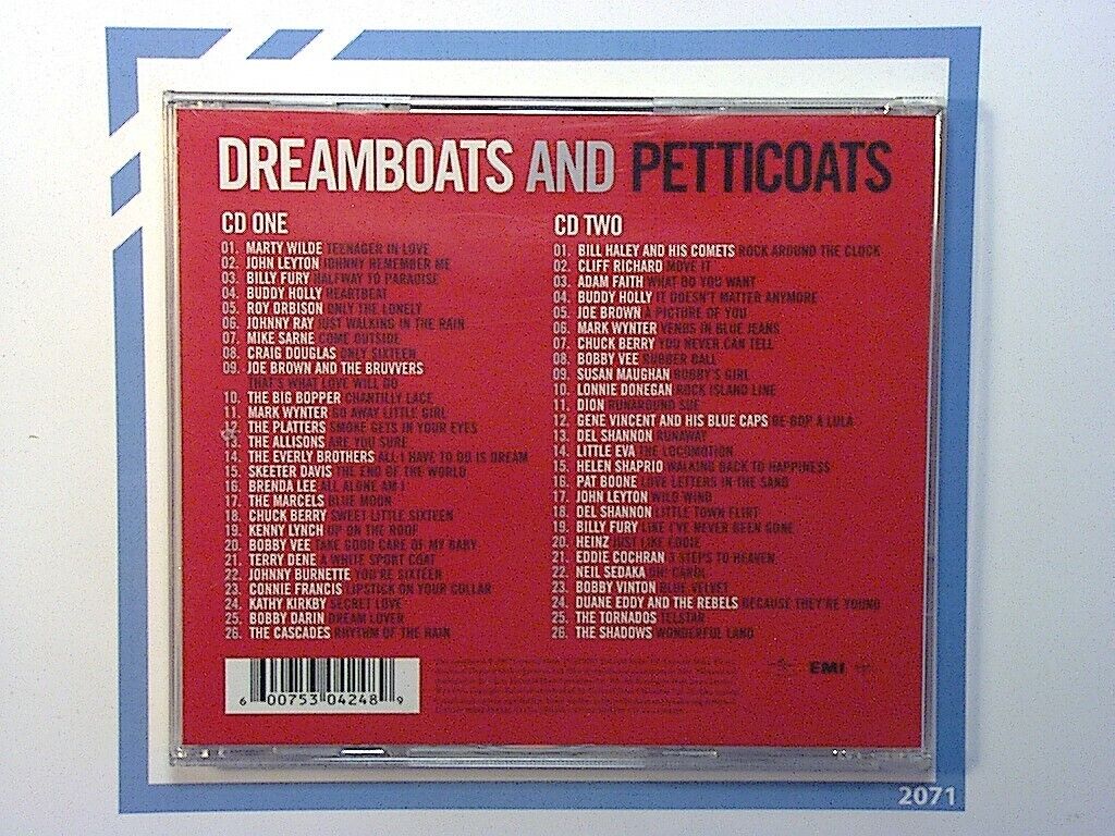 bookandbeat.com, CD, Various Artists, Dreamboats & Petticoats, 50s music, 60s music, rock 'n' roll, golden oldies, jukebox hits, love songs, nostalgia, compilation, classic hits, youth culture, dance tunes, retro vibes, romance, timeless melodies, chart-toppers, feel-good music, iconic tracks, British rock