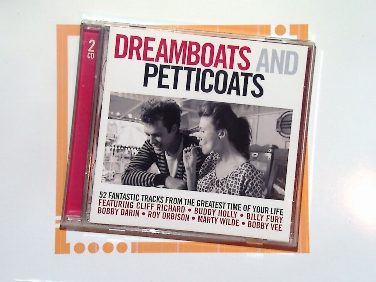 bookandbeat.com, CD, Various Artists, Dreamboats & Petticoats, 50s music, 60s music, rock 'n' roll, golden oldies, jukebox hits, love songs, nostalgia, compilation, classic hits, youth culture, dance tunes, retro vibes, romance, timeless melodies, chart-toppers, feel-good music, iconic tracks, British rock